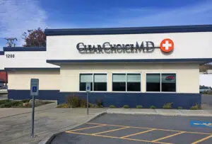 The exterior of a ClearChoiceMD Urgent Care facility in South Burlington.