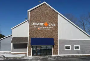 The exterior of a ClearChoiceMD Urgent Care facility in Goffstown.