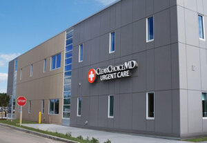 The exterior of a ClearChoiceMD Urgent Care facility in Plaistow.
